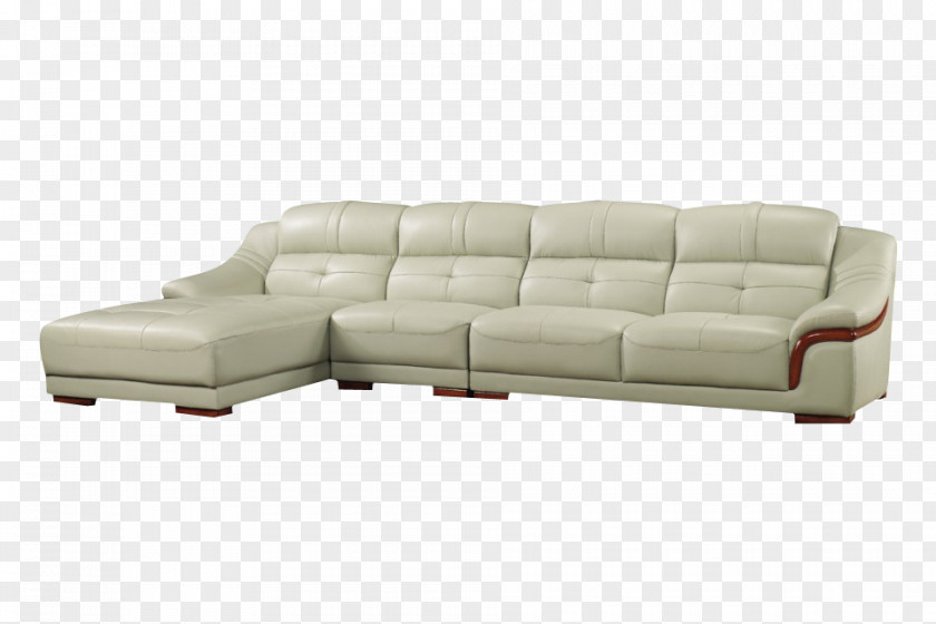 White Sofa Couch Furniture Chaise Longue Leather Textile PNG