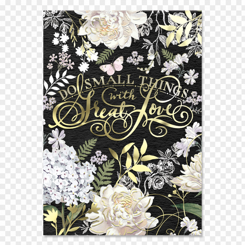 Chinoiserie Floral Design Cut Flowers Stationery PNG