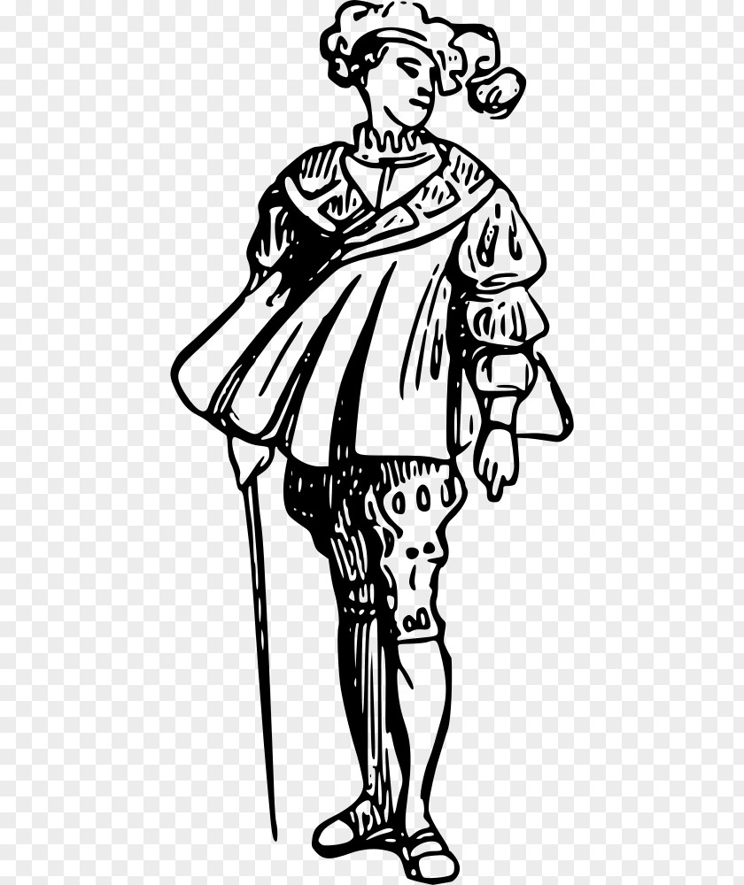 French People 16th Century Fashion Clothing Clip Art PNG