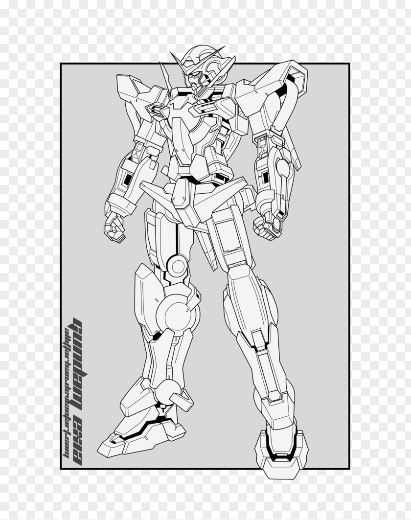 Gundam Exia Wallpaper Art Book Line DeviantArt Sketch PNG