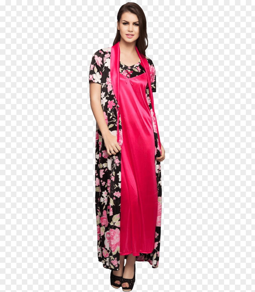 Satin Robe Nightwear Nightgown Clothing PNG