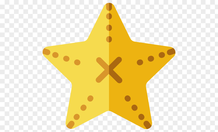 A Yellow Starfish Icon PNG