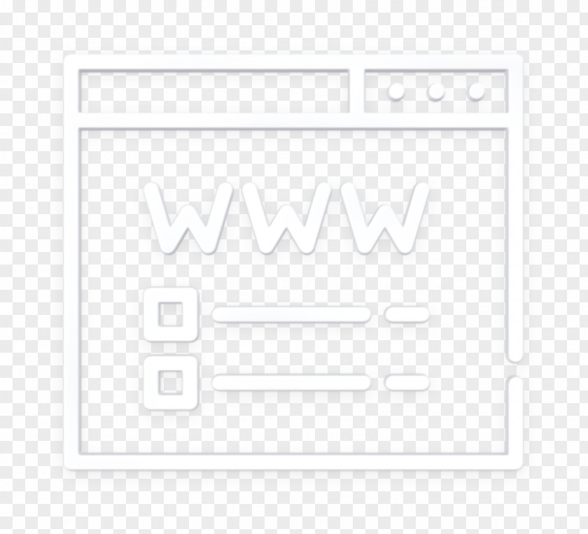 Blackandwhite Rectangle Browser Icon SEO And Online Marketing Elements Domain Registration PNG