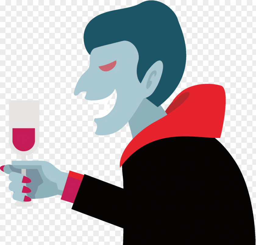 Cartoon Dracula Vampire Halloween PNG