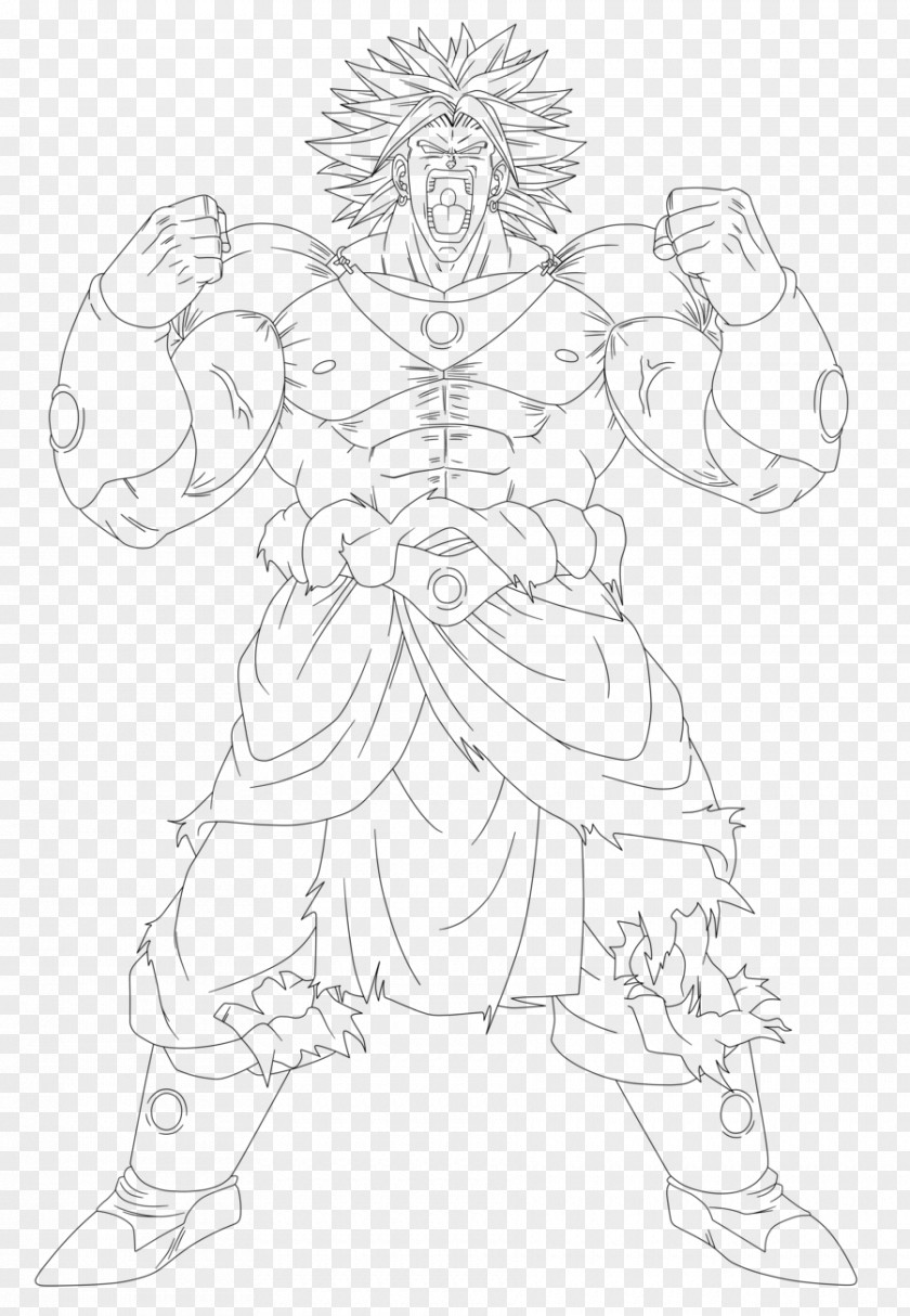 Dragon Ball Bio Broly Gohan Line Art Super Saiyan PNG