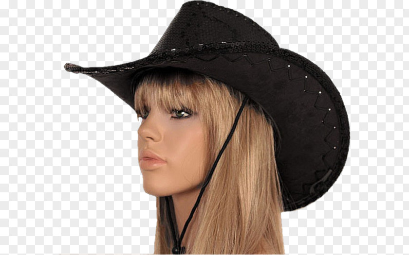 Tube Cowboy Hat Woman Painting PNG