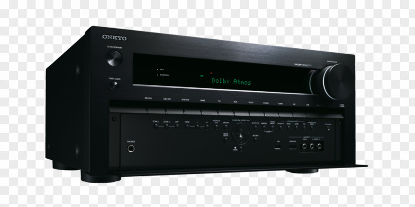 Dolby Truehd ONKYO TX-NR676 100W 7.2channels Surround Black AV Receiver Home Theater Systems Amplifier PNG
