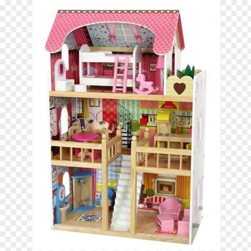 Doll Dřevěný Domek Pro Panenky ECO TOYS Drewniany Dla Lalek Rezydencja Malinowa Z Windą +2 Lalki Ecotoys Dollhouse Child PNG