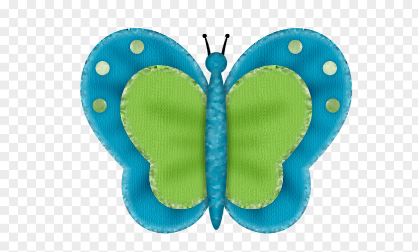 Cartoon Butterfly Blue-green PNG