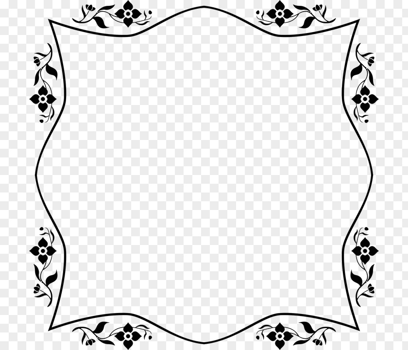 Design Decorative Borders Floral Calligraphic Frames And Clip Art PNG