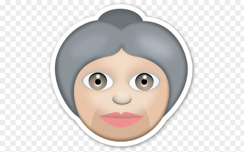 Grandma The Emoji Movie Sticker Emoticon IPhone PNG