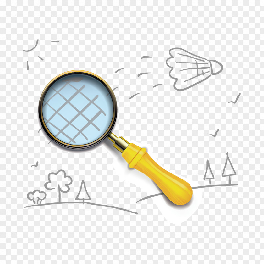 Magnifying Glass And Hand-painted Patterns Euclidean Vector Clip Art PNG