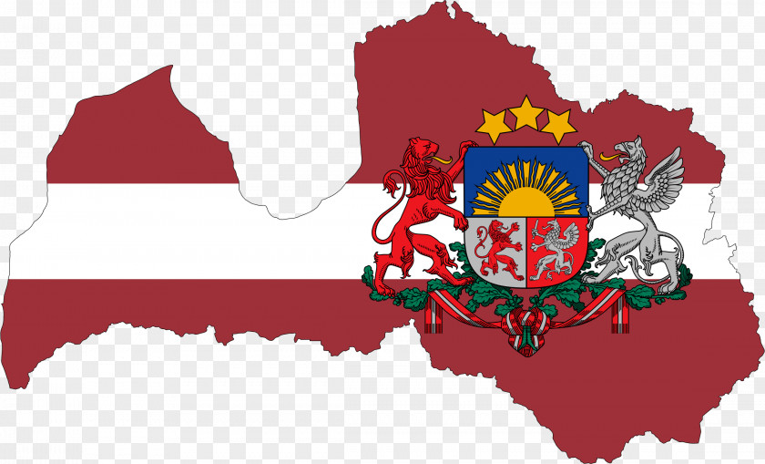 National Day Big Hui Flag Of Latvia Vector Map PNG