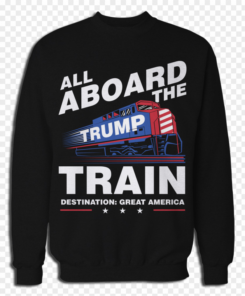 Trump Train T-shirt Sleeve Sweater Bluza PNG