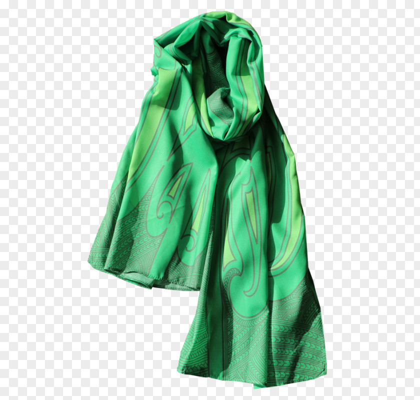 Green Scarf Fashion Clothing Accessories Chiffon PNG