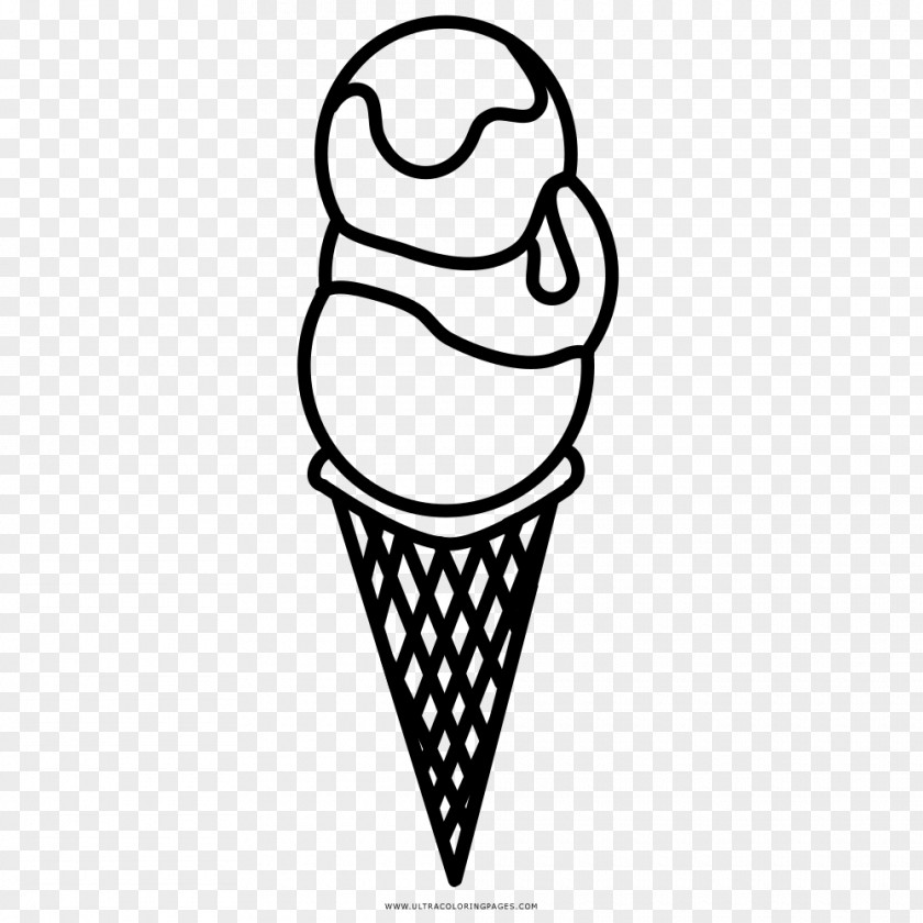 Ice Cream Cones Sorbet Drawing Coloring Book PNG