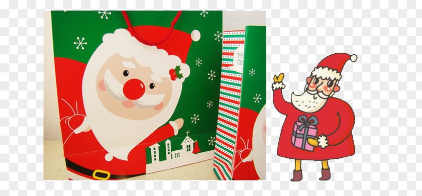 Santa Claus On Christmas Gift Ornament PNG