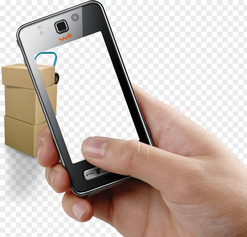 Handheld Camera Phone Packing Material Logistics Feature Smartphone Mobile PNG
