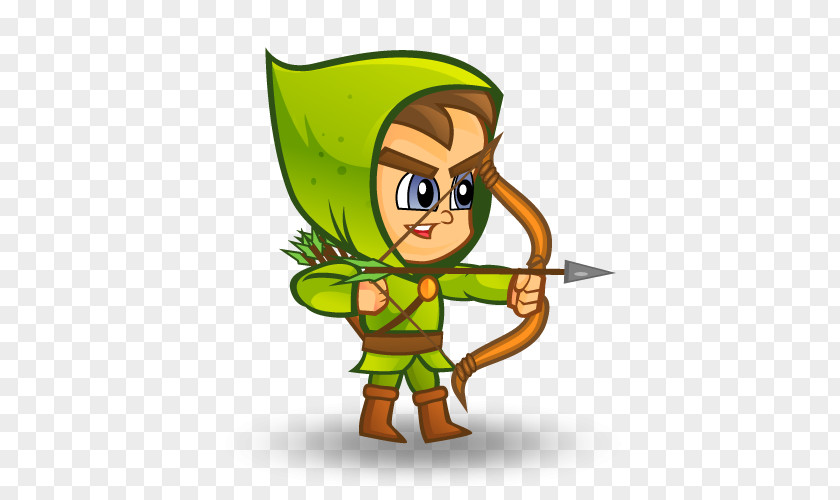 Running Boy Archer 2D Animation Character Cartoon Drawing PNG