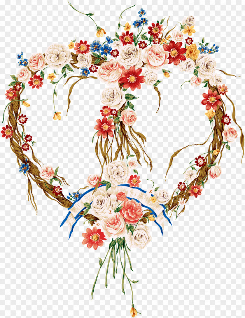 Wildflower Bouquet Valentines Day Background PNG