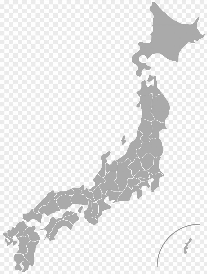 Japan Hokkaido Blank Map PNG