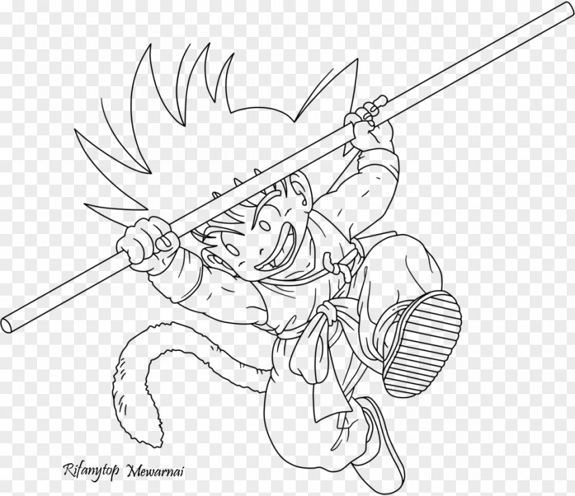 Goku Trunks Line Art Dragon Ball Drawing PNG