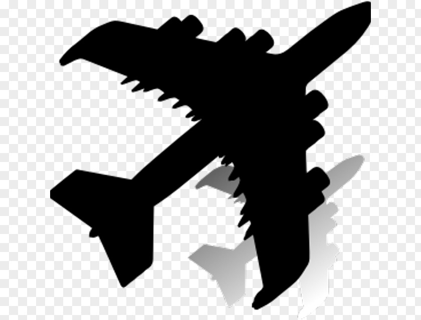 Logo Blackandwhite Airplane Silhouette PNG