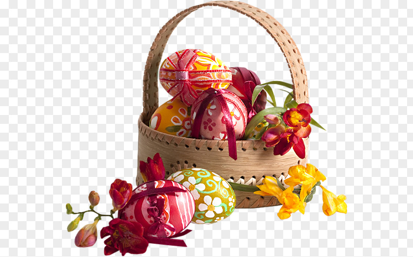 Pascoa Easter Egg Basket PNG