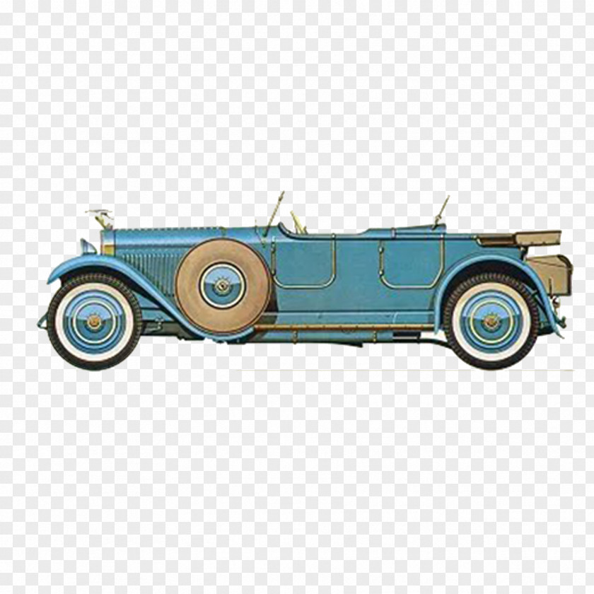 Retro Cartoon Painting Classic Cars Car Mercedes-Benz Delage Hispano-Suiza K6 Renault PNG