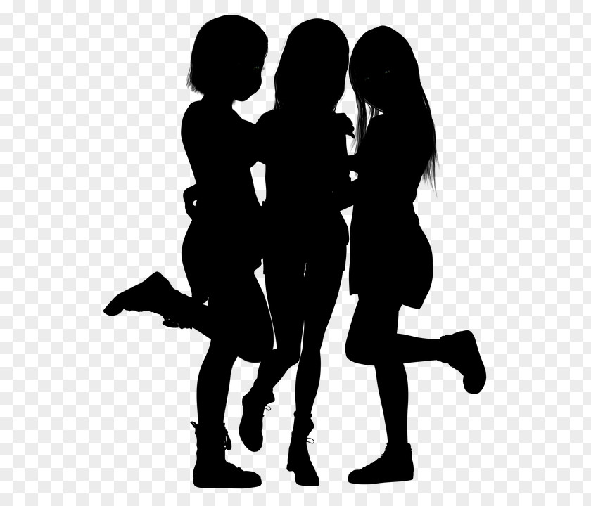 Young Friends Drawing Friendship Silhouette PNG