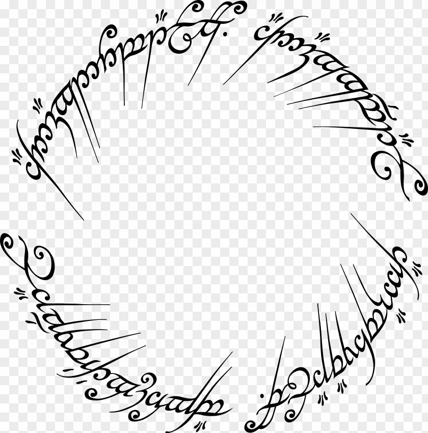 Inscription The Lord Of Rings One Ring Black Speech Etsy PNG