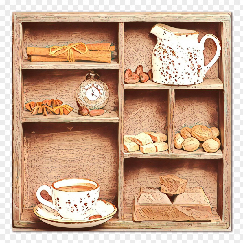 Still Life Coffee Substitute Cup Shelf PNG