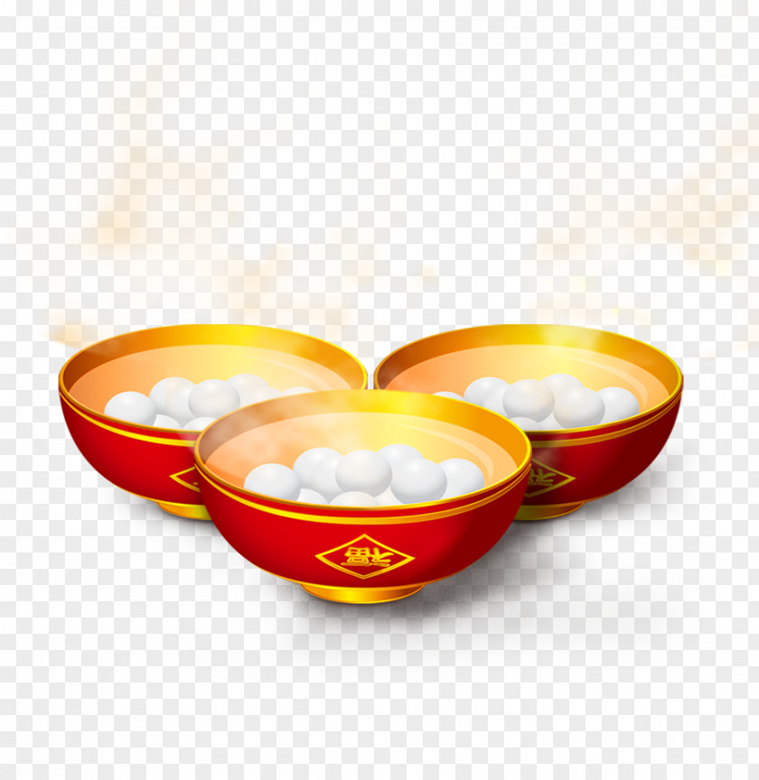 Three Bowls Of Rice Balls Lantern Tangyuan Chinese Cuisine Dumpling PNG