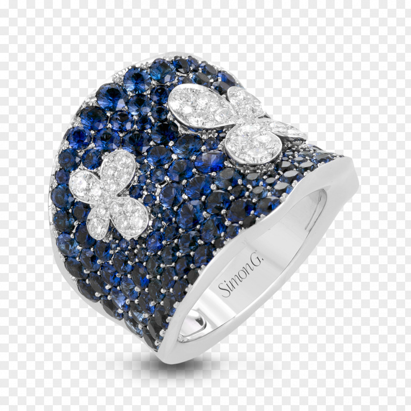 Sapphire Ring Gemstone Diamond Jewelry Design PNG