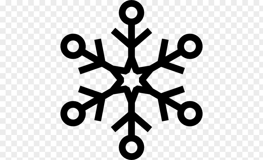 Snowflake Symbol Logo Line PNG