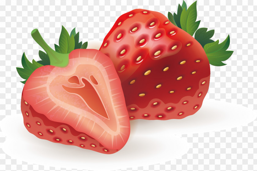 Cut Strawberry Design Smoothie Juice Aedmaasikas Fruit PNG