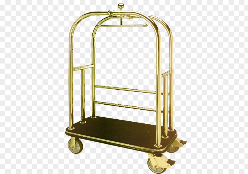 Luggage Carts Brass Bellhop Cart Transport Hotel PNG