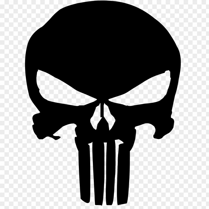 Skull The Punisher Decal PNG