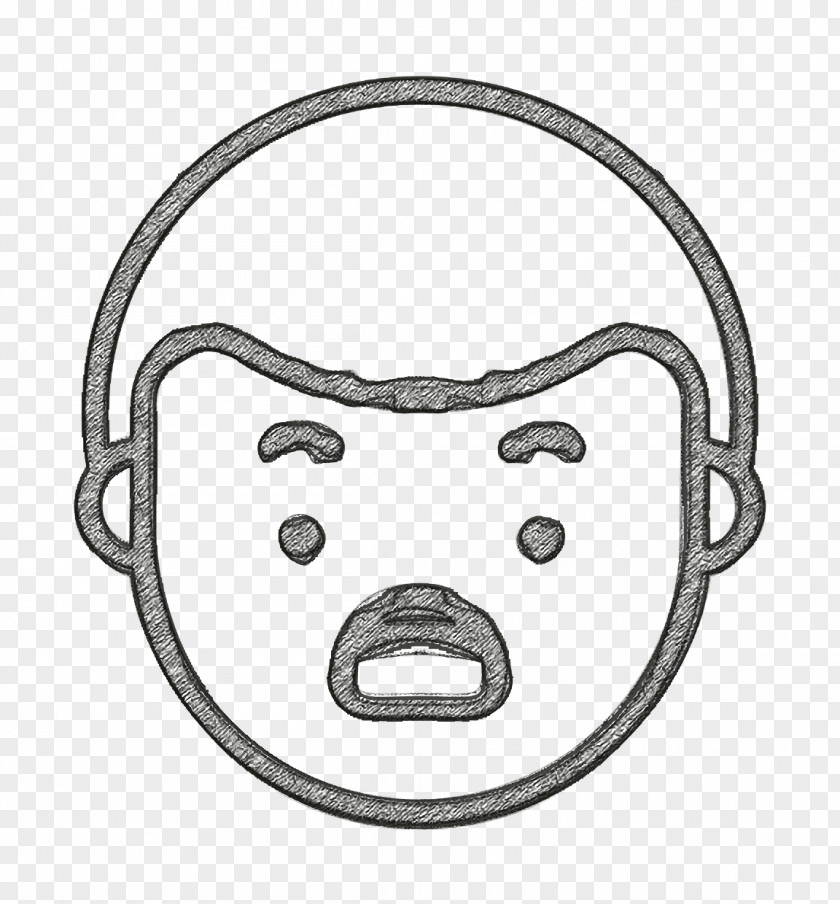 People Icon Fat Boy Shocked Face PNG