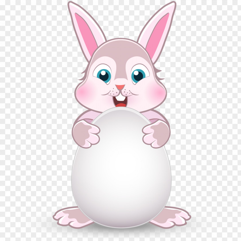 Bunny Vector Material Easter Rabbit Egg PNG