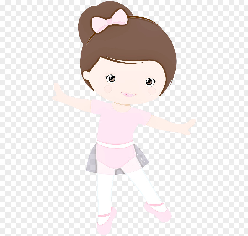 Cartoon Pink Child Ballet Dancer Animation PNG