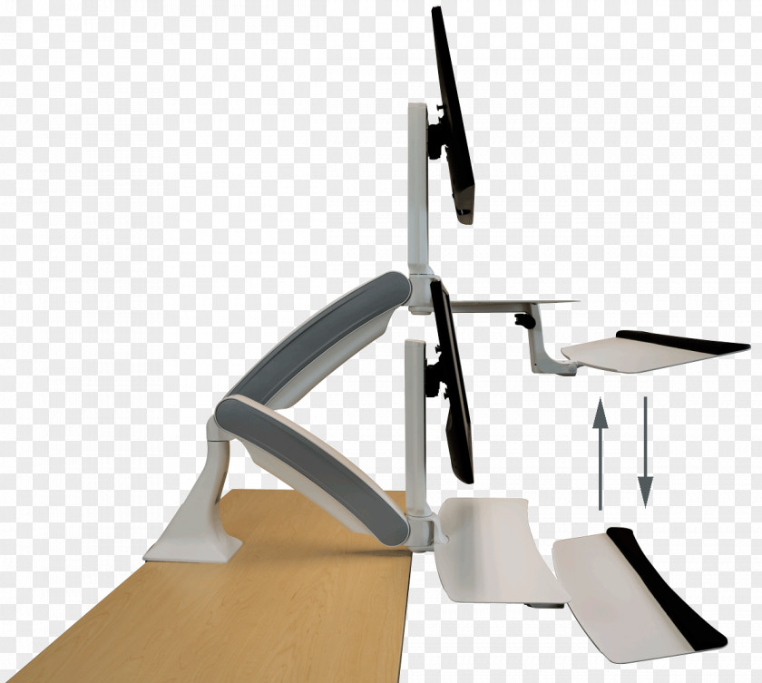 Practical Desk Standing Sit-stand Computer PNG