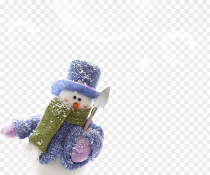 Snowman Wearing A Blue Dress Poster Winter PNG