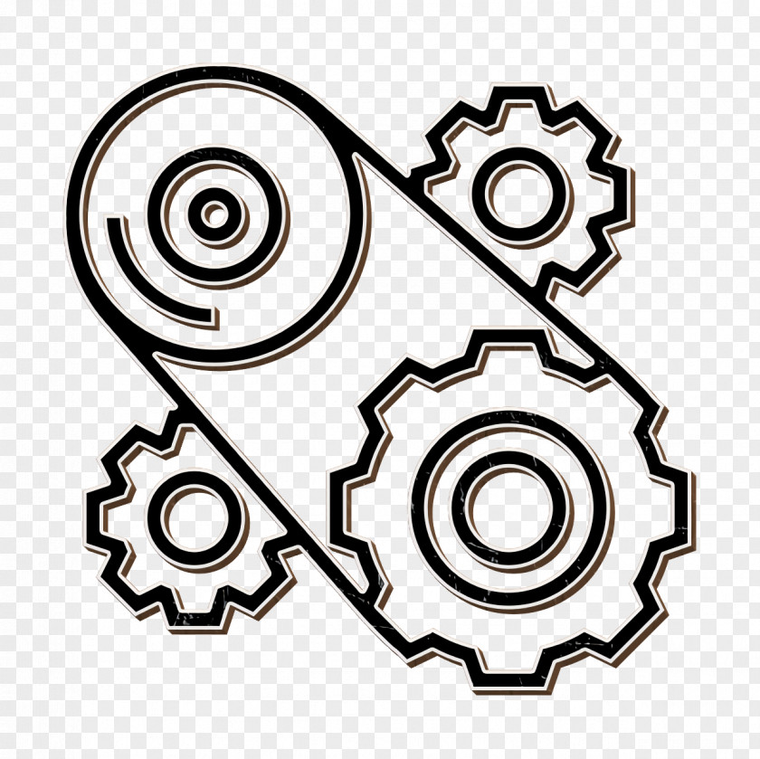 Symbol Line Art Engineering Icon Cogwheels Process PNG