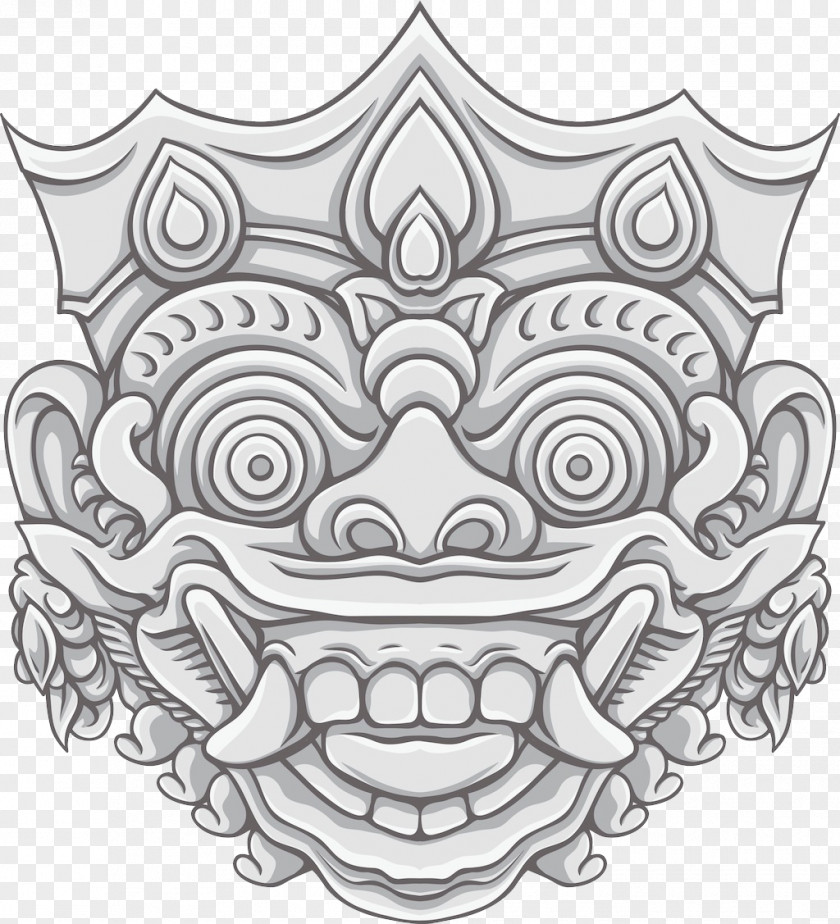 Bali Devil To Pull Creative Picture Free Demon Line Art Illustration PNG