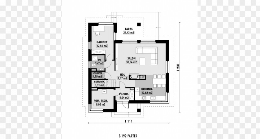 House Floor Plan Powierzchnia Zabudowy Gable Roof PNG