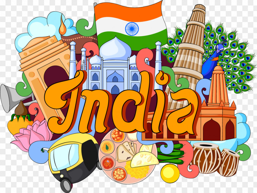 India Travels Culture Of Vector Graphics Drawing Stock Photography PNG