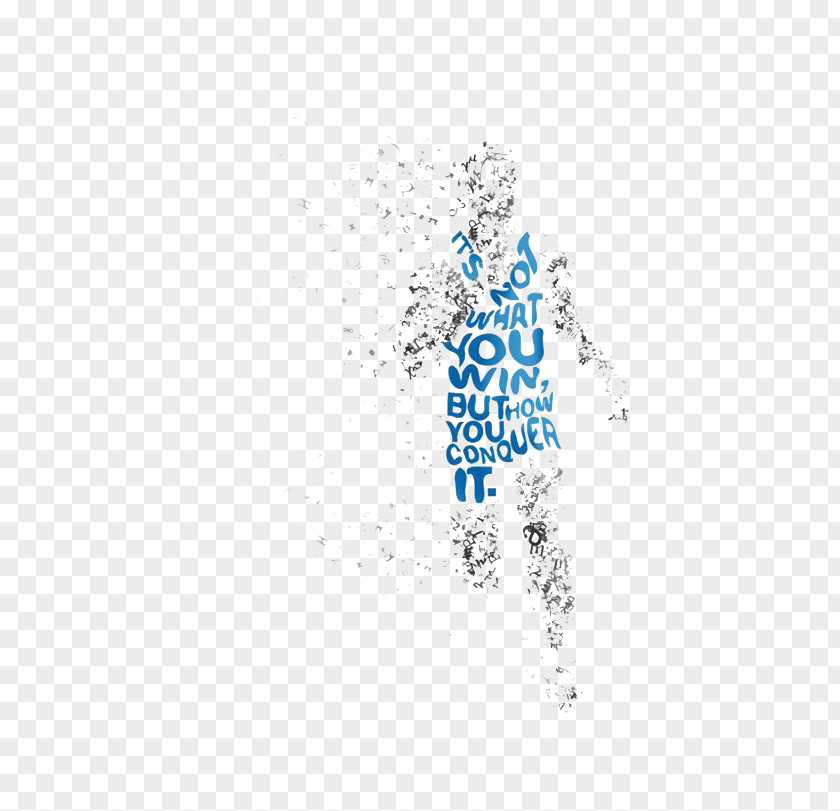 Running Man Text Graphic Design Illustration PNG