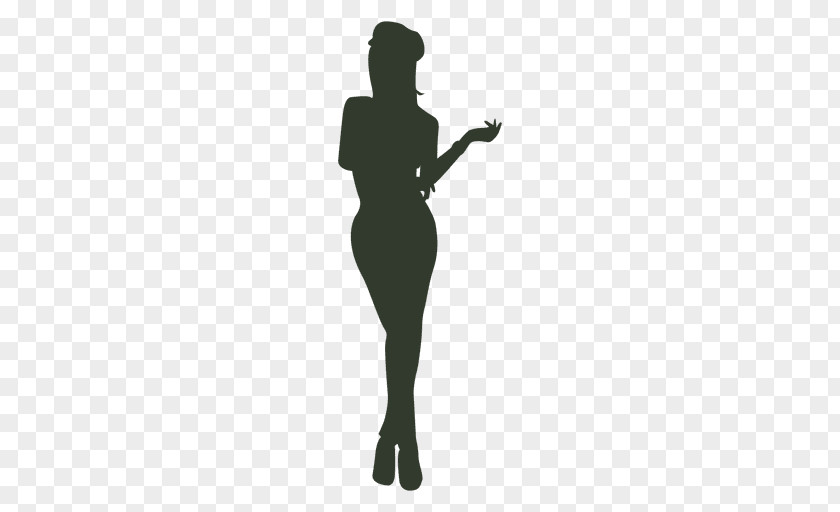 Standing Vector Silhouette Woman PNG