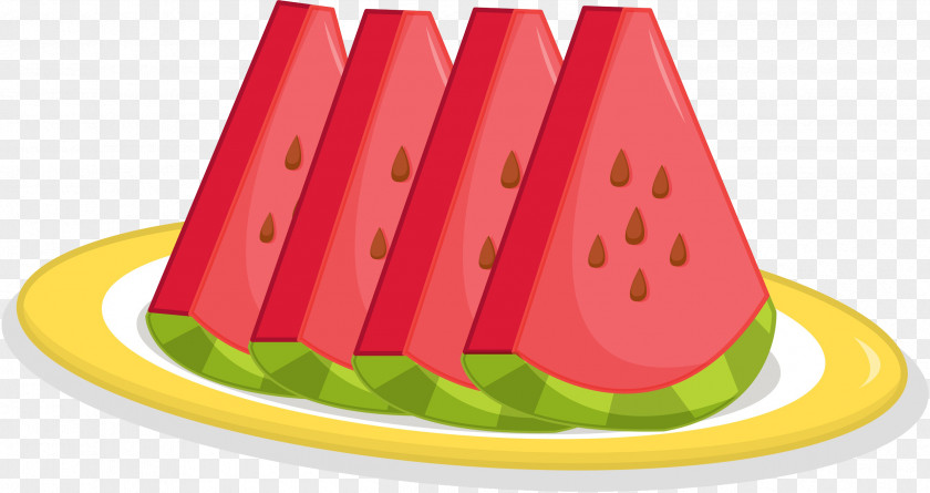 Sweet Watermelon Fried Chicken Illustration PNG